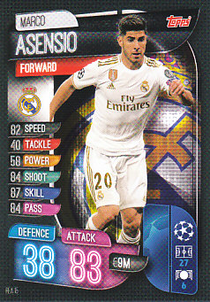 Marco Asensio Real Madrid 2019/20 Topps Match Attax CL #REA15